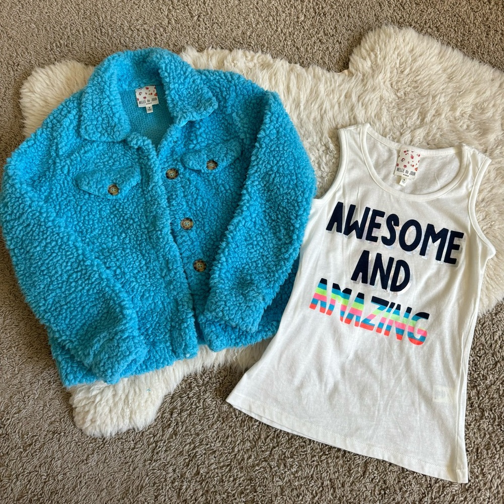 LIKE-NEW Sherpa & Tank Set | Sz S | Belle du Jour